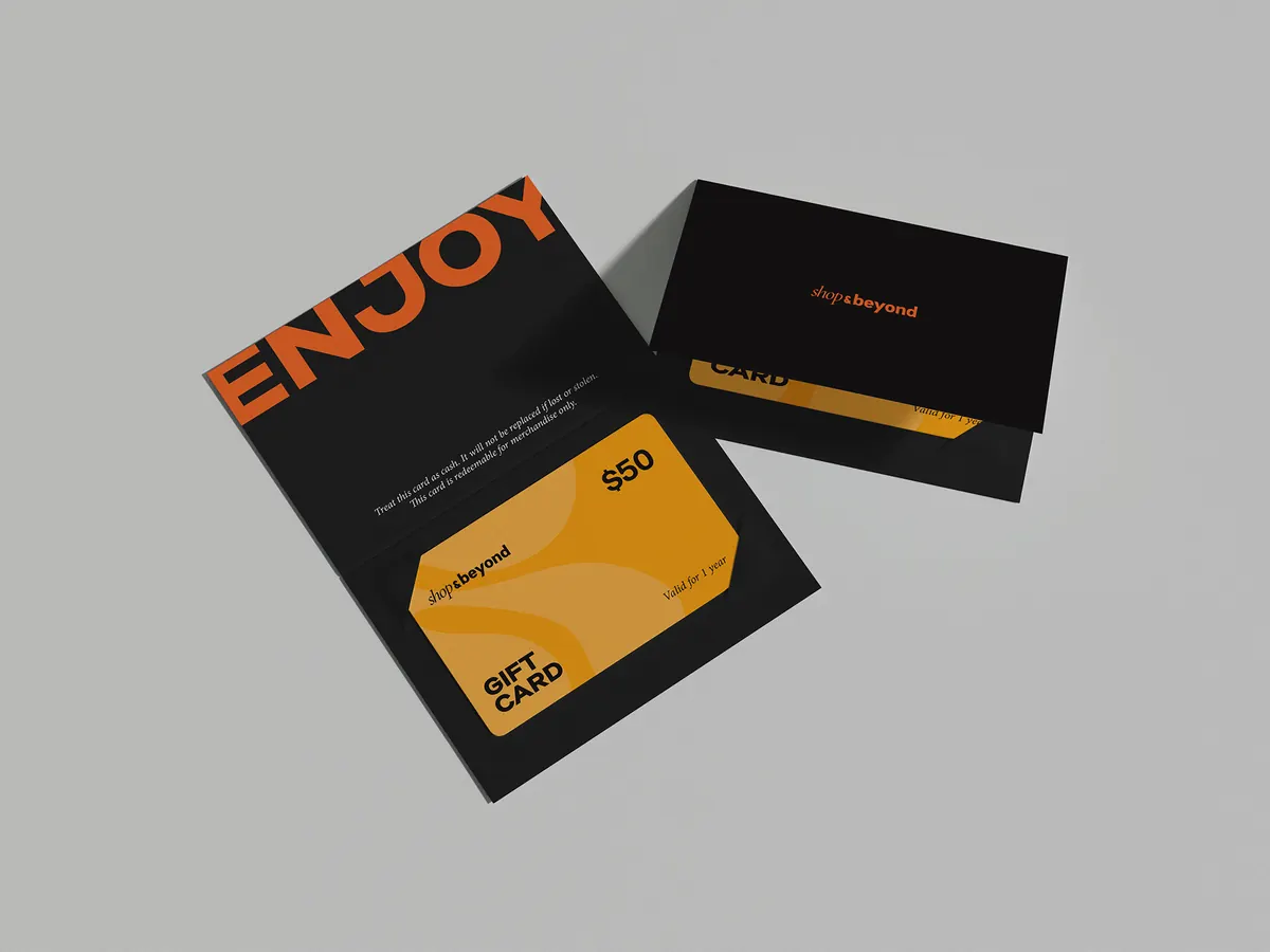 The Shop & Beyond gift card.