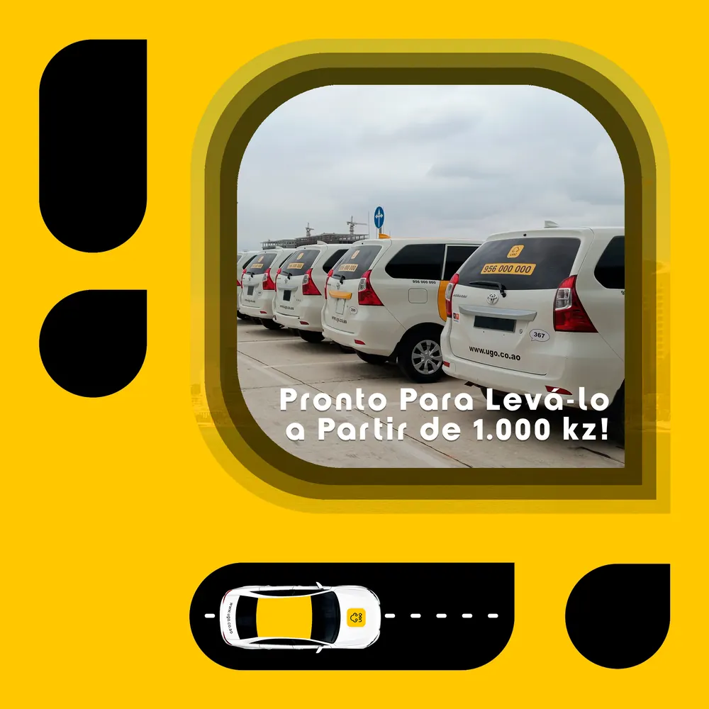 UGO campaign post: a row of white UGO cars, from the app acquisition campaign.