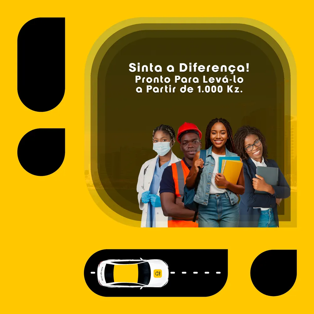 UGO campaign post for riders: a nurse, a builder, a student and an office worker under the line “Sinta a Diferença!”.